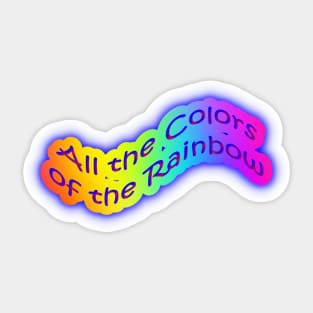 All The Colors of the Rainbow Words Sticker